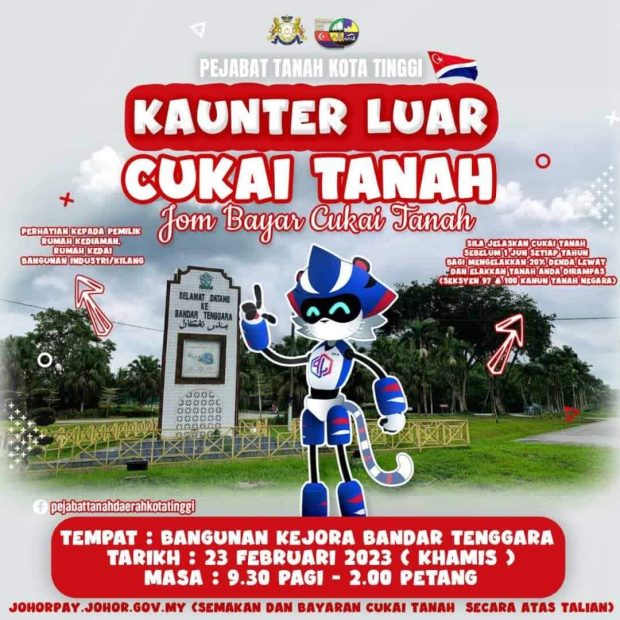 Kaunter Kutipan Luar Cukai Tanah Tahun 2023