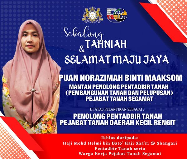SEKALUNG TAHNIAH DAN TERIMA KASIH
