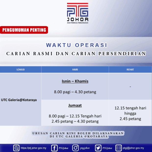 Pengumuman Waktu Operasi